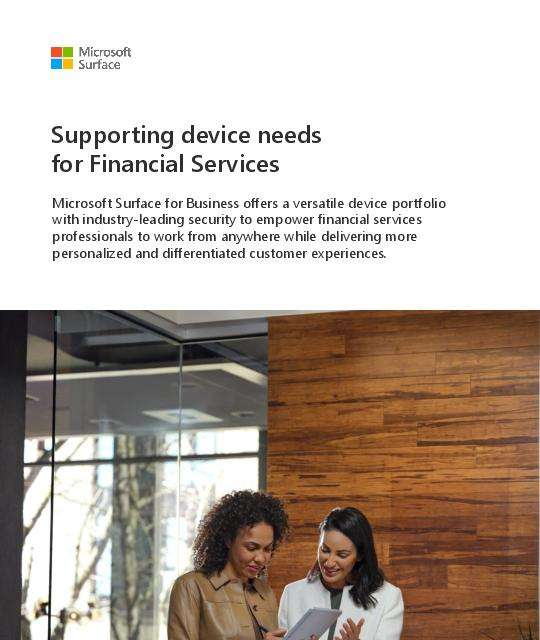 In today's business landscape, Microsoft Surface can prove instrumental for financial services professionals. The informative eBrochure 'Supporting device needs for Financial Services' elucidates how Surface offers a unique device portfolio with leading security features that empower financial services professionals to work from anywhere while delivering more personalized and differentiated customer experiences. The content is a worthwhile read for anyone wanting to leverage the power of technology to reshape their business landscape in the Financial Services sector.