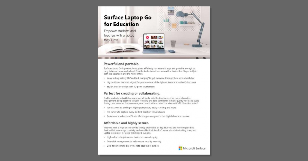 Surface Laptop Go for Education
