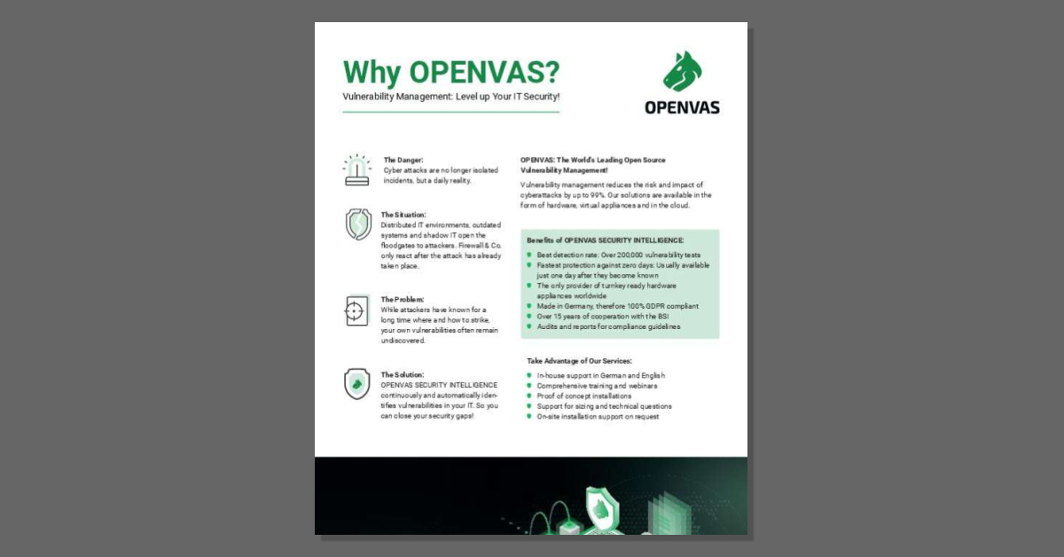 Cyberattacks are a daily reality, but many healthcare and enterprise teams still struggle to focus on the vulnerabilities that matter most. This infographic explains how OPENVAS delivers broad detection coverage with more than 200,000 vulnerability tests, rapid protection for emerging threats, and long-standing collaboration with the BSI.

At Beta Corp, we use tools like OPENVAS as part of our 3-step program to help you rethink how you manage risk across cloud, on-prem, and hybrid environments. View the infographic for a clear picture of why OPENVAS is widely trusted, then connect with us at Beta Corp for a free cybersecurity assessment and practical next steps.