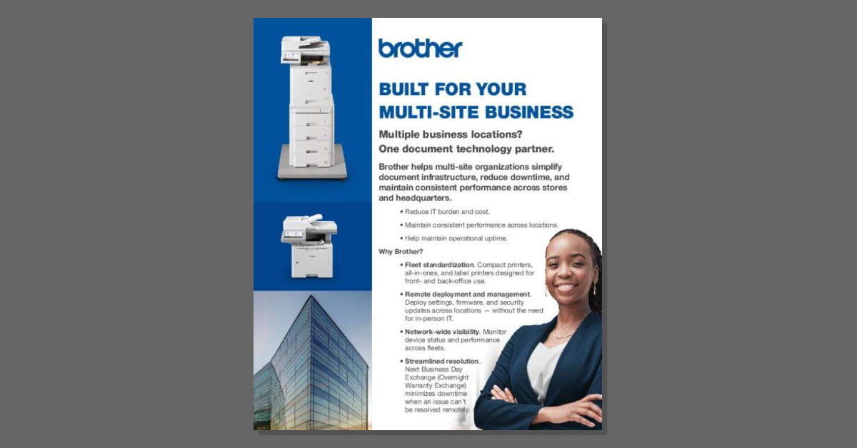 We combine Brother printers and all-in-ones with Beta Corp’s cloud and security services to keep document systems consistent across distributed environments. With centralized visibility and remote configuration, we help healthcare and enterprise teams streamline print management across clinics, offices, and corporate sites, while keeping security and compliance in focus.